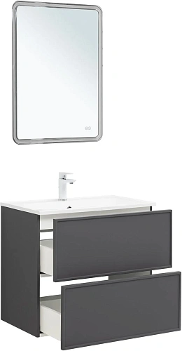 Тумба под раковину Aquanet Арт 75 ясень графит 00329064 напольная/подвесная Тумба под раковину Aquanet Арт 75 ясень графит 00329064 напольная/подвесная