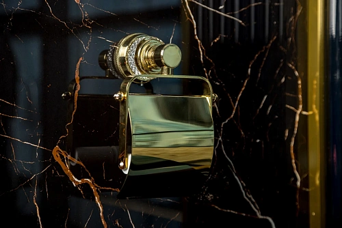 Держатель туалетной бумаги Boheme AURA Gold 10241-G Держатель туалетной бумаги Boheme AURA Gold 10241-G