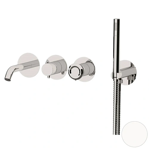 Смеситель для ванны Remer Element ET53D2PBO, белый матовый Смеситель для ванны Remer Element ET53D2PBO, белый матовый