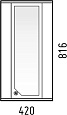Зеркальный шкаф Corozo угловой Флоренция 40 подвесной SD-00000018 Зеркальный шкаф Corozo угловой Флоренция 40 подвесной SD-00000018