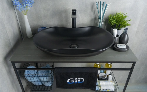 Раковина Gid Bm9175 53333 накладная черная матовая 66.5x41x12 Раковина Gid Bm9175 53333 накладная черная матовая 66.5x41x12
