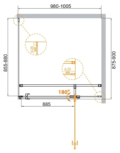 Душевой уголок CEZARES VALVOLA-AH-1-100/90-C-Cr 100x90см стекло прозрачное, профиль хром Душевой уголок CEZARES VALVOLA-AH-1-100/90-C-Cr 100x90см стекло прозрачное, профиль хром