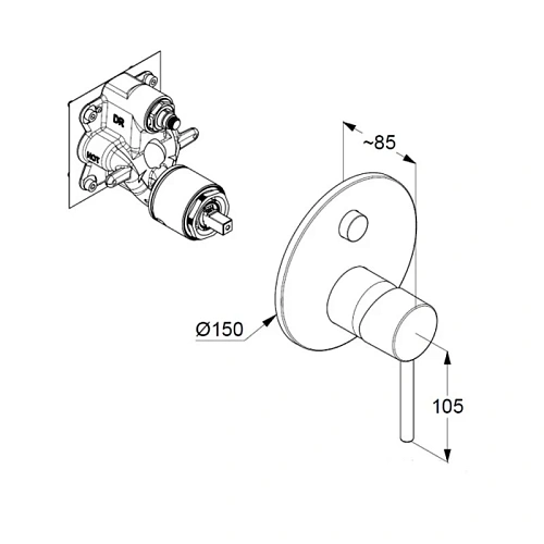 Смеситель для ванны Kludi BOZZ 387593976 черный матовый Смеситель для ванны Kludi BOZZ 387593976 черный матовый