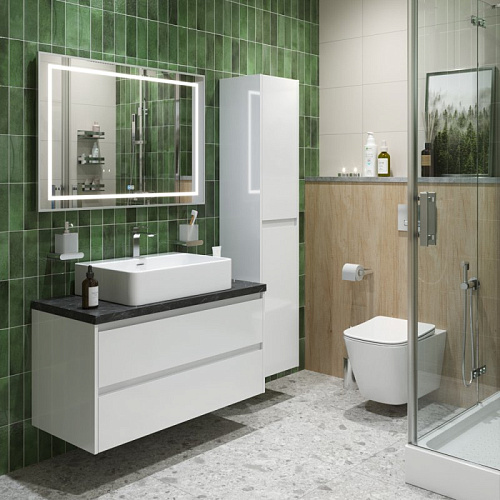 Тумба со столешницей и раковиной BelBagno KRAFT 100 kraft100bo-kepmno-1338-set подвесная KRAFT100BO-KEPMNO-1338-SET Тумба со столешницей и раковиной BelBagno KRAFT 100 kraft100bo-kepmno-1338-set подвесная KRAFT100BO-KEPMNO-1338-SET