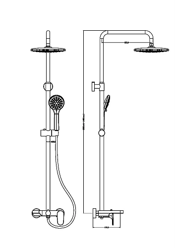 Душевая стойка Boheme Spectre 458-BR бронза Душевая стойка Boheme Spectre 458-BR бронза
