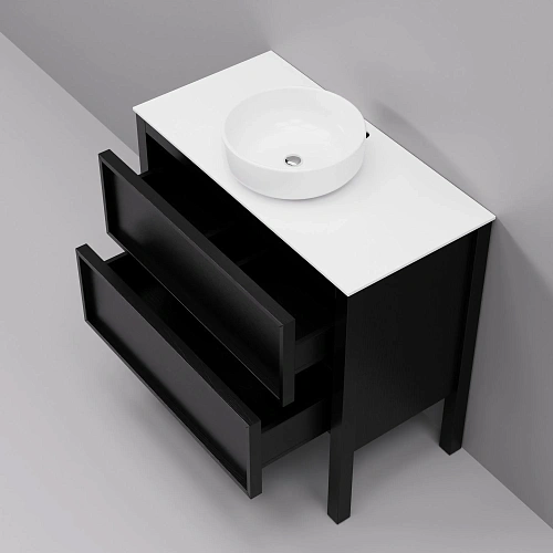 Тумба с раковиной ArtDecco Elisa 90 AES09F78S300 черный дуб Тумба с раковиной ArtDecco Elisa 90 AES09F78S300 черный дуб