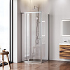 Картинка анонса товара «душевой уголок am.pm gem w90g-404-9090-mt распашная 90x90 профиль хром матовый, стекло прозрачное»
