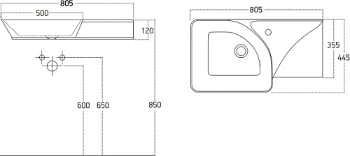 Раковина STWORKI 80 3080-KL 559754 Раковина STWORKI 80 3080-KL 559754