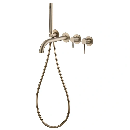 Смеситель для ванны ABBER Wasser Kreis AF8130G скрытого монтажа, золото матовое Смеситель для ванны ABBER Wasser Kreis AF8130G скрытого монтажа, золото матовое