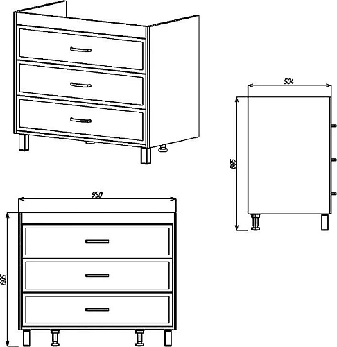Тумба с раковиной STWORKI Хальмстад 100 белая 505730 Тумба с раковиной STWORKI Хальмстад 100 белая 505730