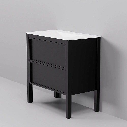 Тумба с раковиной ArtDecco Elisa 80 AES08F78S100 черный дуб Тумба с раковиной ArtDecco Elisa 80 AES08F78S100 черный дуб