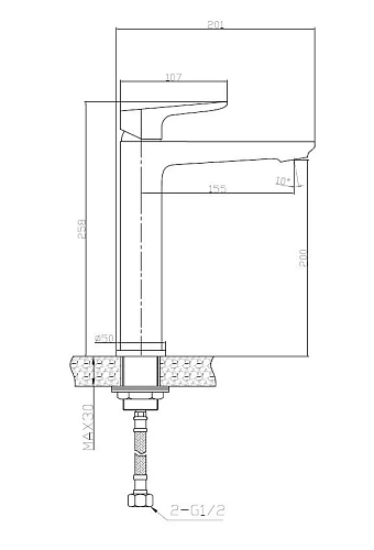Смеситель для раковины BelBagno ANCONA-LMC-CRM хром Смеситель для раковины BelBagno ANCONA-LMC-CRM хром