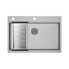 Кухонная мойка Paulmark KRONER-PRO 75 с коландером ADVANCE в цвет мойки, PM707551-BS+A405-BS