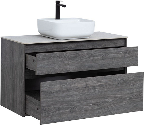 Тумба под раковину Aquanet Nova Lite 100 дуб рошелье (2 ящика) 00242582 Тумба под раковину Aquanet Nova Lite 100 дуб рошелье (2 ящика) 00242582