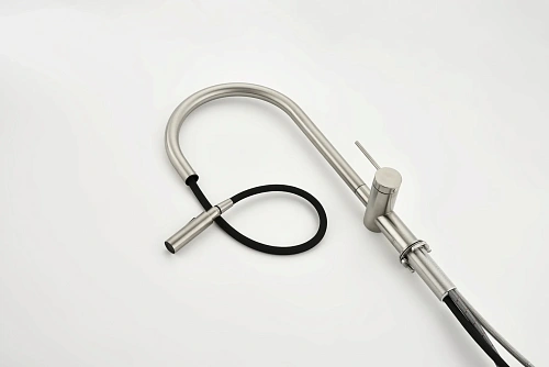 Смеситель для кухни AQUAme Cucina AQM9901BN с выдвижным изливом,никель шлифованный Смеситель для кухни AQUAme Cucina AQM9901BN с выдвижным изливом,никель шлифованный