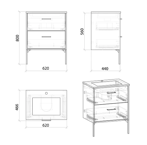 Тумба под раковину GROSSMAN НЕРО-65 см альпийский дуб (ум.Модуль-65) напольная 106504 Тумба под раковину GROSSMAN НЕРО-65 см альпийский дуб (ум.Модуль-65) напольная 106504