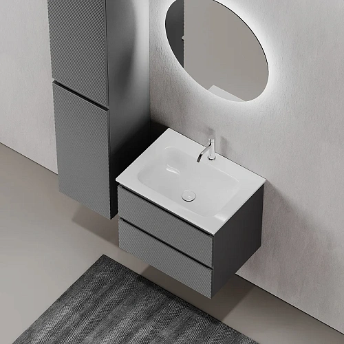 Тумба под раковину Sancos Folk FL60GS 590х445х500 Grey soft, подвесная Тумба под раковину Sancos Folk FL60GS 590х445х500 Grey soft, подвесная