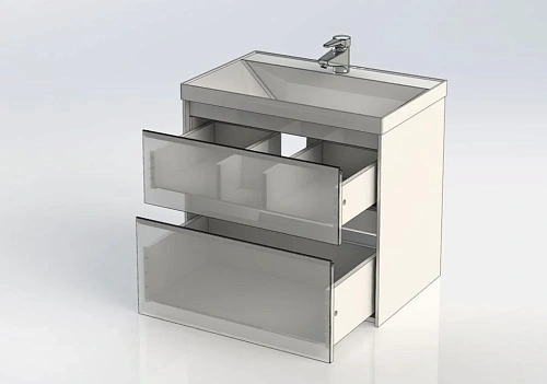 Тумба под раковину Aquanet Гласс 70 белый 00206700 Тумба под раковину Aquanet Гласс 70 белый 00206700