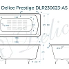 Ванна чугунная Delice Prestige 180х80 с антискользящим покрытием DLR230623-AS Ванна чугунная Delice Prestige 180х80 с антискользящим покрытием DLR230623-AS