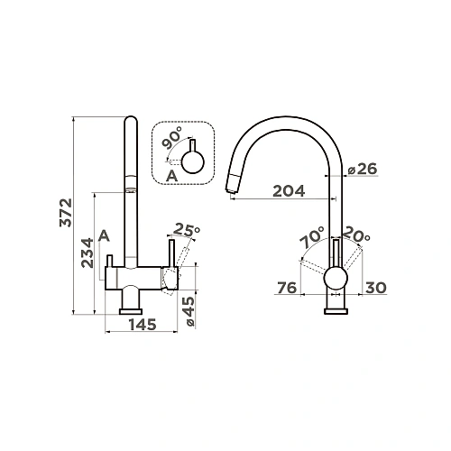 Смеситель для кухни Omoikiri Yamada-WH 4994227 Смеситель для кухни Omoikiri Yamada-WH 4994227