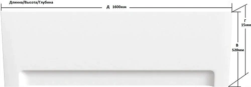 Акриловая ванна DIWO Ярославль 160x70 прямоугольная, пристенная, российская 511155 Акриловая ванна DIWO Ярославль 160x70 прямоугольная, пристенная, российская 511155