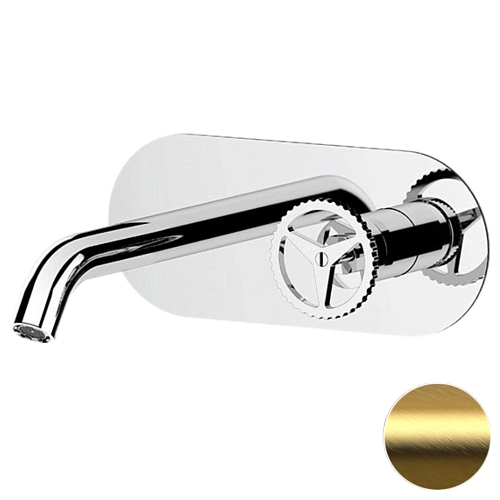 Смеситель для раковины Remer Chrono CH15LWBBG, золото брашированное Смеситель для раковины Remer Chrono CH15LWBBG, золото брашированное