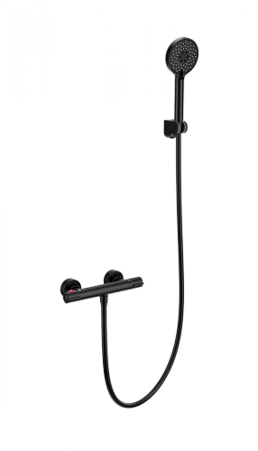 Смеситель для душа Wonzon & Woghand с термостатом, черный матовый (WW-B2063-A-MB) Смеситель для душа Wonzon & Woghand с термостатом, черный матовый (WW-B2063-A-MB)