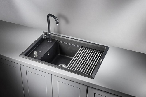 Кухонная мойка Granula KS-7305, ЧЁРНЫЙ, кварц 730х510 Кухонная мойка Granula KS-7305, ЧЁРНЫЙ, кварц 730х510