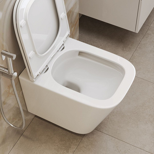 Унитаз подвесной BelBagno ARDENTE-R BB520CH-TOR/SC безободковый c сиденьем Унитаз подвесной BelBagno ARDENTE-R BB520CH-TOR/SC безободковый c сиденьем
