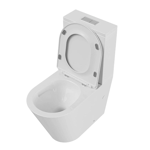 Унитаз напольный GROSSMAN GR-4458SQ 64x36x83,5 белый, безободковый, торнадо с тонкой крышкой Унитаз напольный GROSSMAN GR-4458SQ 64x36x83,5 белый, безободковый, торнадо с тонкой крышкой