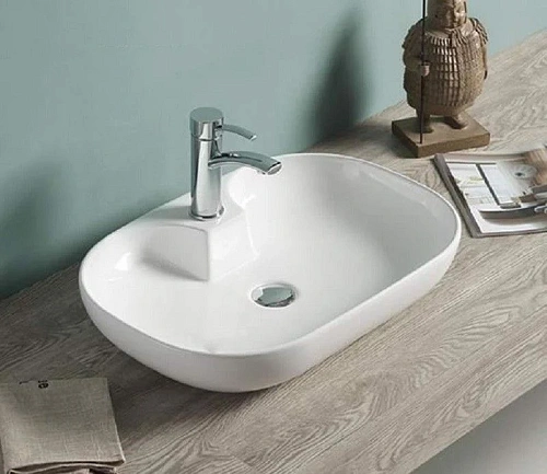 Раковина CeramaLux 9446 накладная, белый Раковина CeramaLux 9446 накладная, белый