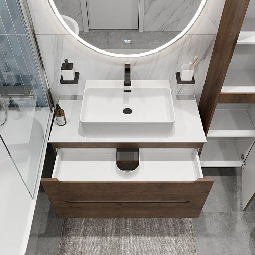 Тумба со столешницей и раковиной BelBagno ETNA 100 etna100rw-kepbo-1338-set подвесная ETNA100RW-KEPBO-1338-SET Тумба со столешницей и раковиной BelBagno ETNA 100 etna100rw-kepbo-1338-set подвесная ETNA100RW-KEPBO-1338-SET