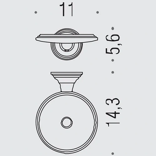 Мыльница Colombo Hermitage B3301.OA подвесная, античная бронза Мыльница Colombo Hermitage B3301.OA подвесная, античная бронза