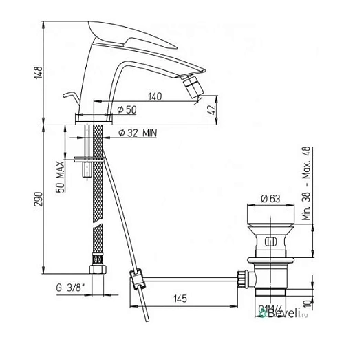 Смеситель для раковины Paini Cox 78PZ207P встраиваемый Смеситель для раковины Paini Cox 78PZ207P встраиваемый