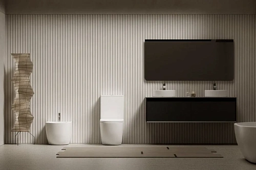 Биде подвесное ABBER Bequem AC1152 приставное белое Биде подвесное ABBER Bequem AC1152 приставное белое