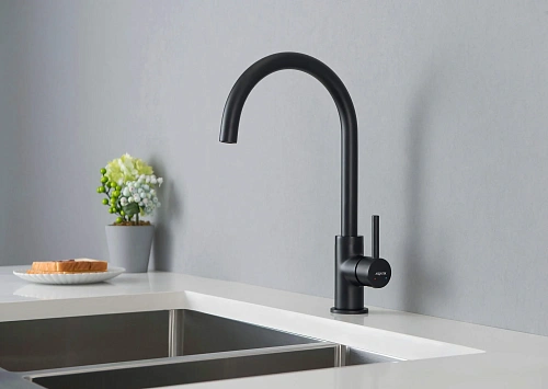 Смеситель для кухни Aquatek ЕВРОПА AQ1382MB Черный матовый Смеситель для кухни Aquatek ЕВРОПА AQ1382MB Черный матовый