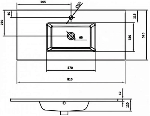 Столешница Boheme Lucido стекло 80см глянцевый графит 852-080-GR Столешница Boheme Lucido стекло 80см глянцевый графит 852-080-GR