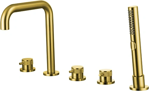 Смеситель на борт ванны Allen Brau Priority 5.31007-GB (с внутренней частью) золото браш Смеситель на борт ванны Allen Brau Priority 5.31007-GB (с внутренней частью) золото браш