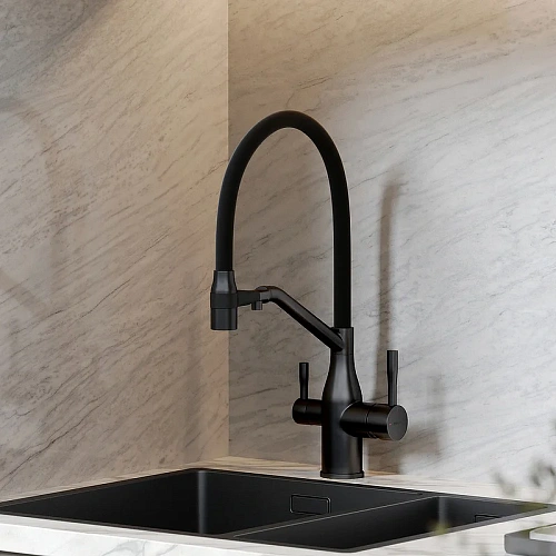 Смеситель для кухни Sancos Orta SC4008MB под фильтр, черный матовый Смеситель для кухни Sancos Orta SC4008MB под фильтр, черный матовый