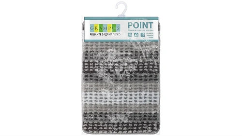 Коврик Grampus Point, GR-5201K, серый, 40х60 см Коврик Grampus Point, GR-5201K, серый, 40х60 см