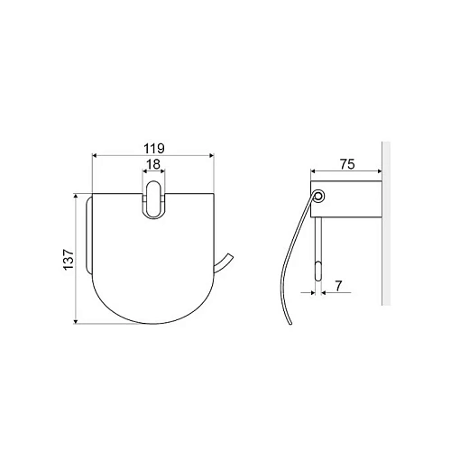 Держатель туалетной бумаги EXCELLENT Kobo хром DOEX.1707CR Держатель туалетной бумаги EXCELLENT Kobo хром DOEX.1707CR