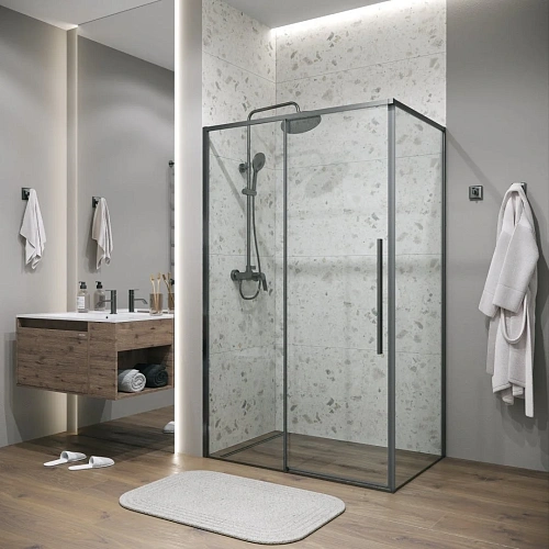 Боковая стенка GROSSMAN Galaxy 200.K33.01.80.42.00 (80x195) графит сатин, стекло прозрачное Боковая стенка GROSSMAN Galaxy 200.K33.01.80.42.00 (80x195) графит сатин, стекло прозрачное