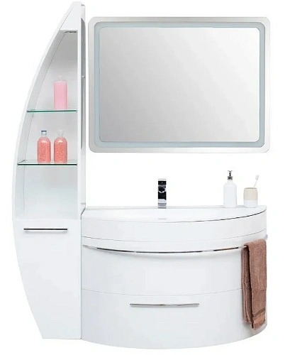 Шкаф-пенал De Aqua Эскалада RS0 L белый 00167340 Шкаф-пенал De Aqua Эскалада RS0 L белый 00167340