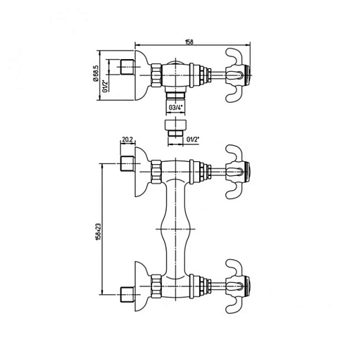 Смеситель для раковины Paini Q 19CR211ESR с донным клапаном Смеситель для раковины Paini Q 19CR211ESR с донным клапаном