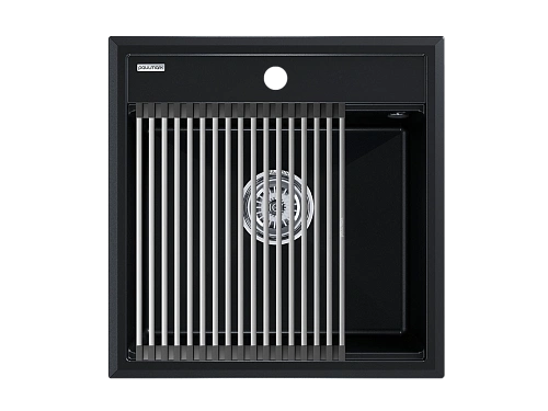 Кухонная мойка Paulmark STEPIA 50 с ролл-матом STEP брашированная PM115051-BLM+R375-BS Кухонная мойка Paulmark STEPIA 50 с ролл-матом STEP брашированная PM115051-BLM+R375-BS