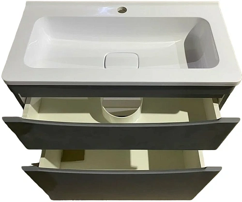 Тумба под раковину Style Line Бергамо мини 60 люкс PLUS серый СС-00002317 Тумба под раковину Style Line Бергамо мини 60 люкс PLUS серый СС-00002317