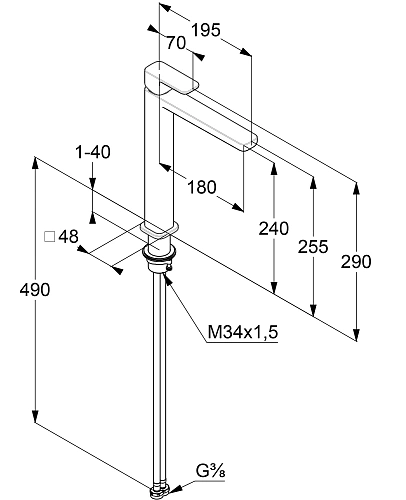 Смеситель для раковины Kludi RENON 42298N075 брашированное золото Смеситель для раковины Kludi RENON 42298N075 брашированное золото