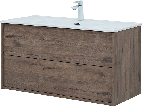 Тумба под раковину Aquanet Lino 100 (Flat) дуб веллингтон 00287545 Тумба под раковину Aquanet Lino 100 (Flat) дуб веллингтон 00287545