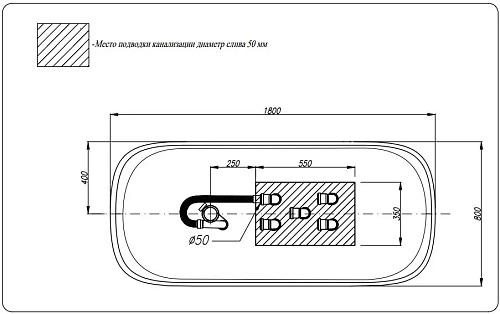 Ванна отдельностоящая Kolpa-San GLORIA FS 180x80 черный 592550 из искусственного камня kerrock Ванна отдельностоящая Kolpa-San GLORIA FS 180x80 черный 592550 из искусственного камня kerrock
