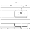 Раковина BelBagno BB1200ETL-R 1210x465 Раковина BelBagno BB1200ETL-R 1210x465